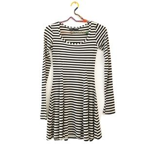 Vintage Betsey Johnson striped long sleeve dress